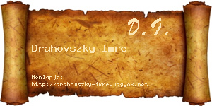 Drahovszky Imre névjegykártya